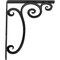 Ekena Millwork Avery Wrought Iron Bracket, (Single center brace), Powder Coated Black 1 1/2"W x 10"D x 12"H BKTM01X10X12SAV - alternate 7